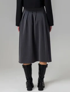 Piazza Italia Gonna plisset con cinturini - Grigio Shop