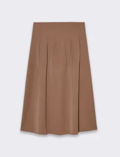 Piazza Italia Gonna plisset con cinturini - Cammello Beige Best Sale