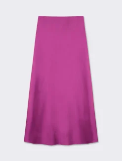 Piazza Italia Gonna unita in tessuto satin realizzata in sbieco - Porpora Viola Best