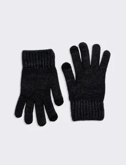 Piazza Italia Guanti da uomo magico con touch - Grigio Discount