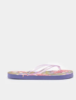 Piazza Italia Infradito stampa floreale da donna - Lilla Viola Fashion