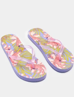 Piazza Italia Infradito stampa floreale da donna - Lilla Viola Fashion