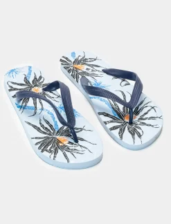 Piazza Italia Infradito stampa floreale da uomo - Blu Cheap