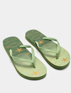 Piazza Italia Infradito stampa stelle marine da donna - Verde Fashion