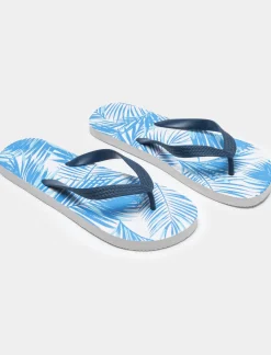 Piazza Italia Infradito stampa tropicale da uomo - Blu Best