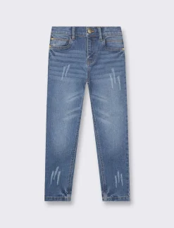 Piazza Italia Jeans 5 tasche slim fit con elastico regolabile in vita stile casual.  - Denim Blu Fashion