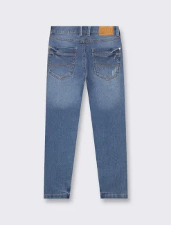 Piazza Italia Jeans 5 tasche slim fit con elastico regolabile in vita stile casual.  - Denim Blu Fashion