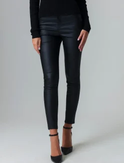 Piazza Italia Jeans 5 tasche vita alta super skinny effetto spalmato - Nero Discount