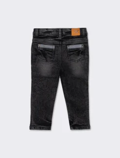 Piazza Italia Jeans a 5 tasche skinny fit con elastico regolabile in vita stile casual - Nero Fashion