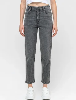 Piazza Italia Jeans cinque tasche mom fit regular waist - Grigio Online