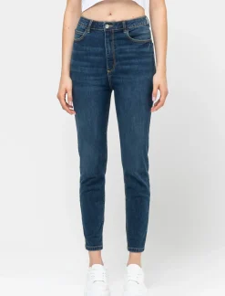 Piazza Italia Jeans cinque tasche skinny high waist - DENIM SCURO Blu Cheap