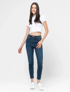 Piazza Italia Jeans cinque tasche skinny high waist - DENIM SCURO Blu Cheap