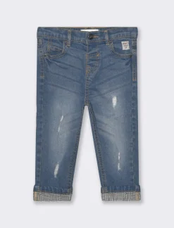 Piazza Italia Jeans con risvolto stampato - Denim Blu Cheap