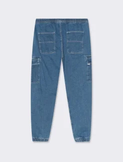 Piazza Italia Jeans jogger cargo fit, cinque tasche con tasconi laterali a toppa - Denim Outlet