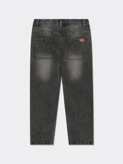 Piazza Italia Jeans modello 5 tasche a carota con vita elastica - Nero Cheap