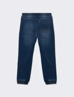 Piazza Italia Jeans modello jogger con lacci in vita stile casual - Denim Blu Discount