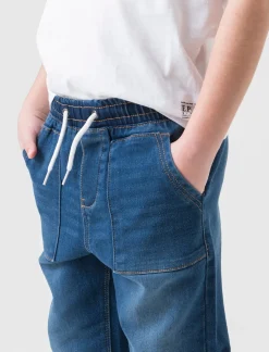 Piazza Italia Jeans modello jogger con lacci in vita stile casual - Denim Blu Discount