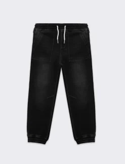Piazza Italia Jeans modello jogger con lacci in vita stile casual - Nero Best