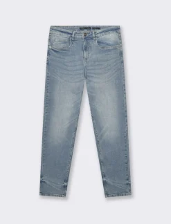 Piazza Italia Jeans new carrot fit a cinque tasche stretch con strappi ed abrasioni - Denim Blu Cheap