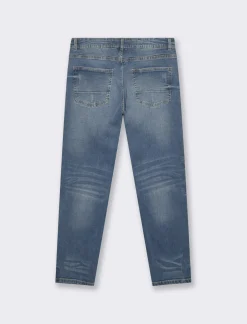 Piazza Italia Jeans new carrot fit cinque tasche stretch con strappi - Denim Blu Clearance