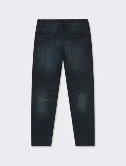 Piazza Italia Jeans new carrot fit cinque tasche stretch con piccole abrasioni - DENIM SCURO Cheap