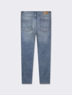 Piazza Italia Jeans skinny fit cinque tasche in essuto denim super stretch effetto slavato. Chiusura anteriore con - Denim Blu Best Sale