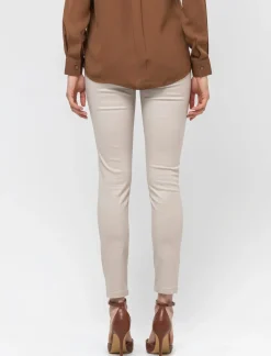 Piazza Italia Jegging a vita alta con banda elastica in vita e tasche frontali - Sabbia Beige Best Sale