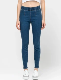 Piazza Italia Jeggings high waist vestibilità skinny - Denim Blu Flash Sale