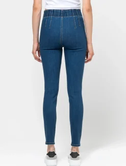 Piazza Italia Jeggings high waist vestibilità skinny - Denim Blu Flash Sale