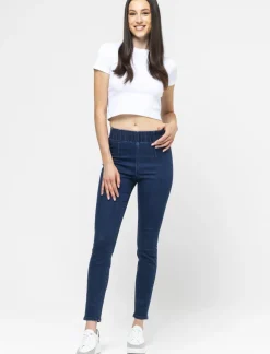 Piazza Italia Jeggings high waist vestibilità skinny - DENIM SCURO Blu New