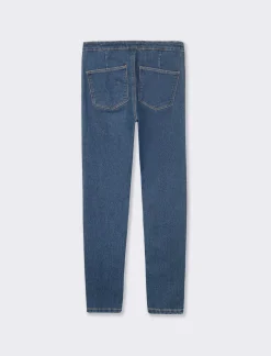 Piazza Italia Jeggings skinny vita alta in tessuto elasticizzato e tasche sul retro - DENIM SCURO Blu Discount