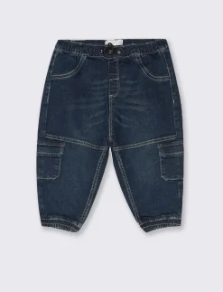 Piazza Italia Jensa modello cargo, con elastici al fondo e tasconi laterali - Denim Best