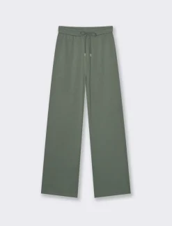 Piazza Italia Jogger a vita alta con taglio diritto e laccetti in vita - foresta Verde Best Sale