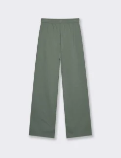 Piazza Italia Jogger a vita alta con taglio diritto e laccetti in vita - foresta Verde Best Sale