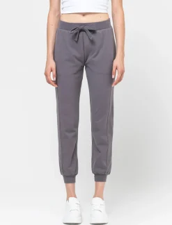 Piazza Italia Jogger a vita alta elastica con coulisse ed elastici alle caviglie - piombo Grigio Cheap