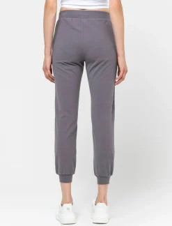 Piazza Italia Jogger a vita alta elastica con coulisse ed elastici alle caviglie - piombo Grigio Cheap