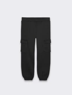 Piazza Italia Jogger cargo in felpa garzata in policotone - Nero Shop