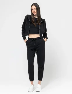 Piazza Italia Jogger con elastico in vita arricciato e laccetto - Nero Best Sale