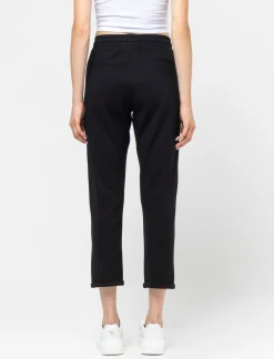 Piazza Italia Jogger con elastico in vita arricciato e tasca americana - Nero Sale