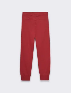 Piazza Italia Jogger con ricamo laterale da bambino - Bordeaux Rosso Sale