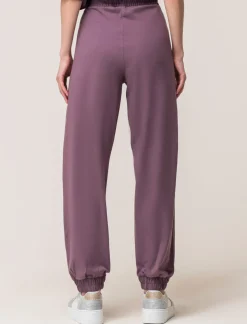 Piazza Italia Jogger in cotone, con coulisse ed elastico al fondo - malva Viola Fashion