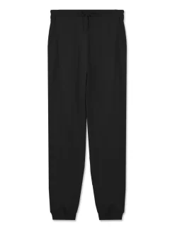 Piazza Italia Jogger in cotone, con coulisse, fondo in tessuto elastico a costina - Nero Clearance