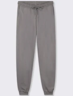 Piazza Italia Jogger in cotone, con coulisse, fondo in tessuto elastico a costina - piombo Grigio Discount