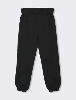 Piazza Italia Jogger in felpa calda con stampa brillante sul davanti e elastico al fondo - Nero Discount