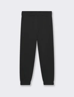 Piazza Italia Jogger in felpa garzata tinta unita, vita e fondo gamba con elastico - Nero Flash Sale