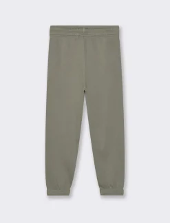 Piazza Italia Jogger in felpa garzata tinta unita, vita e fondo gamba con elastico - militare Verde Sale