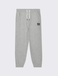 Piazza Italia Jogger in felpa garzata tinta unita, vita e fondo gamba con elastico - mel. Grigio Flash Sale
