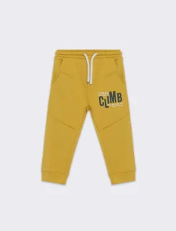 Piazza Italia Jogger in felpa garzataÂ con mini stampe - Ocra Best Sale