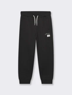 Piazza Italia Jogger in felpa tinta unita - Nero Discount