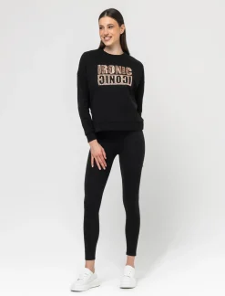 Piazza Italia Legging basico in cotone elastico - Nero Clearance